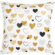 Bellatex 90/161 40 × 40 cm, mustard heart - Pillowcase