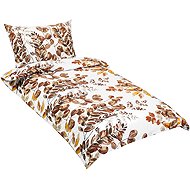 BELLATEX Linen cotton 90/312 brown peeling 140 × 220, 70 × 90 cm - Bed Linen