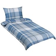 BELLATEX Linen cotton 90 / 545 cube blue 140 × 200, 70 × 90 - Bed Linen