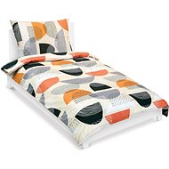 BELLATEX Linen cotton 90/203 orange semicircle, 140 × 200 cm, 70 × 90 cm - Bed Linen