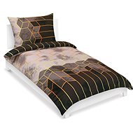 BELLATEX Linen cotton 90/354 brown honeycomb, 140 × 200 cm, 70 × 90 cm - Bed Linen
