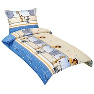 BELLATEX Bedding Junior KREP 80/036 safari blue 140 × 200, 70 × 90 - Bed Linen