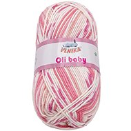 Bellatex Yarn Oli Baby 100g - 26 white, pink - Yarn