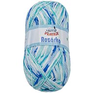 Bellatex Yarn Rozarka 100g - 41 white, blue, turquoise - Yarn