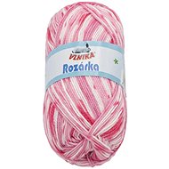 Bellatex Yarn Rozarka 100g - 45 white, pink - Yarn