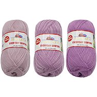 BELLATEX s. r. o. Yarn Everyday Senfoni 3 × 100 g - 71009 purple - Yarn