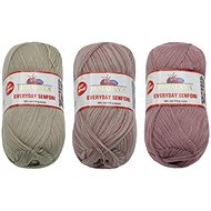 BELLATEX s.r.o. Příze Everyday Senfoni 3 × 100 g - 71030 fialová, šedá - Yarn