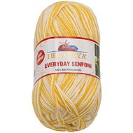 BELLATEX s.r.o. Příze Everyday Senfoni 100 g - 71002-11 bíložlutá - Yarn