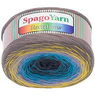 Bellatex Příze SpagoYarn Rainbow 250 g - 10 žlutá, tyrkys, šedá - Yarn
