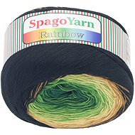 Bellatex Yarn SpagoYarn Rainbow 250 g - 6 brown, green - Yarn