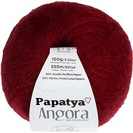 BELLATEX Yarn Angora Merino Papatya 100 g - 3250 burgundy - Yarn