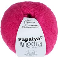 BELLATEX Yarn Angora Merino Papatya 100 g - 4060 pink - Yarn