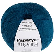 BELLATEX Yarn Angora Merino Papatya 100 g - 5750 dark turquoise - Yarn