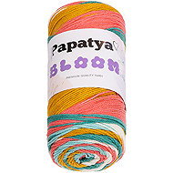 BELLATEX Yarn Papatya Bloom 100 g, 01 white, mustard, salmon - Fonal kötéshez