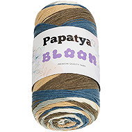 BELLATEX Yarn Papatya Bloom 100 g, 04 cream, brown, blue - Yarn