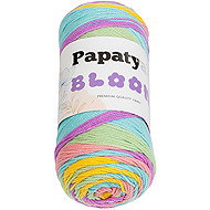 BELLATEX Yarn Papatya Bloom 100 g, 06 yellow, purple, turquoise - Yarn