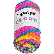 Bellatex fonal Papatya Bloom 100 g - 07 sárga, kék, rózsaszín - Fonal kötéshez