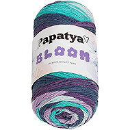 BELLATEX Yarn Papatya Bloom 100 g, 10 purple, turquoise, blue - Yarn
