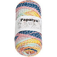BELLATEX Papatya Cotton Blend batik 100 g, 1003 white, orange, pink - Fonal kötéshez