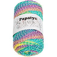 BELLATEX Papatya Cotton Blend batik 100 g, 1005 white, pink, green - Yarn