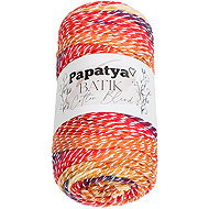 BELLATEX Papatya Cotton Blend batik 100 g, 1009 white, orange, red - Yarn