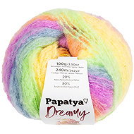 Bellatex fonal Papatya Dreamy 100 g - 05 sárga, narancssárga, lila, kék, - Fonal kötéshez