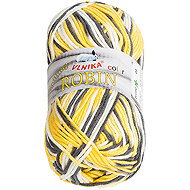BELLATEX Robin colour 100 g - 60 white, gray, yellow - Yarn