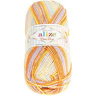 BELLATEX Baby Best Batik 100 g - 7931 yellow, orange, purple, blue - Yarn