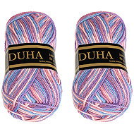 BELLATEX Rainbow 50 g set of 2 pcs - 008 pink, purple, blue - Yarn