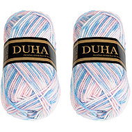 BELLATEX Rainbow 50 g set of 2 pcs - 050 white, blue, pink - Yarn