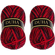 BELLATEX Rainbow 50 g set of 2 pcs - 421 red, black - Yarn