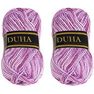 BELLATEX Rainbow 50 g set of 2 pcs - 892 light purple, dark purple - Yarn