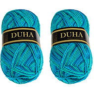 BELLATEX Rainbow 50 g set 2 pcs - 901 green, blue - Yarn