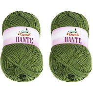 BELLATEX Dante 100 g set of 2 pcs - 1338 green - Yarn