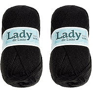 BELLATEX Lady NGM de luxe 100 g set of 2 pcs - 901 black - Yarn