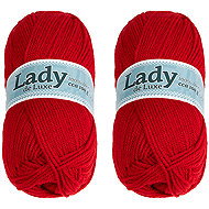 BELLATEX Lady NGM de luxe 100 g set of 2 pcs - 933 red - Yarn