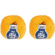 BELLATEX Ally cotton 50 g set of 2 pcs - 039 yellow - Yarn