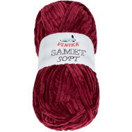 BELLATEX Yarn Velvet Soft 100 g - 222 dark burgundy - Yarn