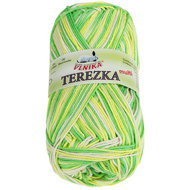 BELLATEX Yarn Terezka multi 50 g - 257 white, yellow, green - Yarn
