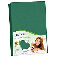 BELLATEX Jersey sheet 180 × 200 cm, 064 dark green - Bedsheet