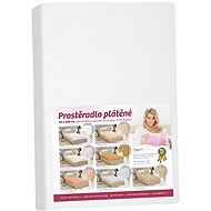 BELLATEX Linen sheet with elastic 140 × 200 cm, 172/201 white - Bedsheet