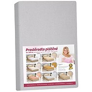 BELLATEX Linen sheet with elastic 140 × 200 cm, 172/242 light grey - Bedsheet