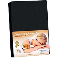 BELLATEX KL4 Jersey with elastane fitted sheet 180 × 200 348 black - Bedsheet