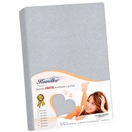 BELLATEX Terry sheet 90 × 200, medium grey - Bedsheet
