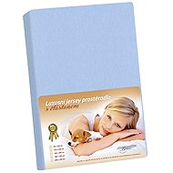 BELLATEX Jersey with elastane fitted sheet 180 × 200 × 40 324 light blue - Bedsheet