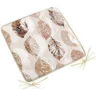BELLATEX Seat cushion EMA 34/565 smooth 40 × 40 cm Beige leaves - Pillow Seat