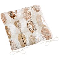 BELLATEX Seat cushion EMA 41/565 quilted 40 × 40 cm Beige leaves - Pillow Seat