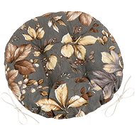 BELLATEX Seat EMA 62/564 round quilted d.40 cm Autumn leaves - Pillow Seat