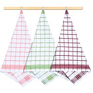 Bellatex Set of 3 towels 50 × 70 cm, 133 cube orange, green, burgundy - Kitchen Towel