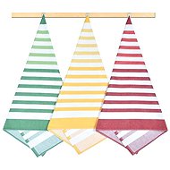 Bellatex Towel set 3 pcs 50 × 70 cm, 137 stripes red, green, yellow - Kitchen Towel